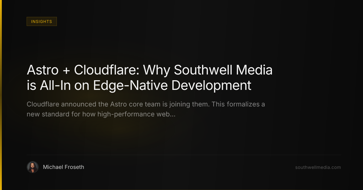 Astro + Cloudflare: Why Southwell Media is All-In on Edge-Native ...